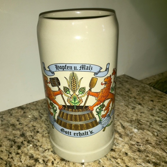 Vintage West German Gurz large stoneware beer liter 🍺 Stein - Picture 9 of 15